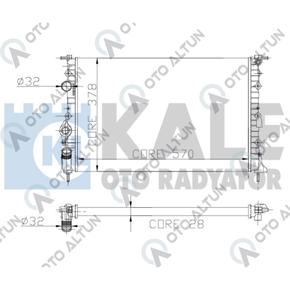 SU RADYATÖRÜ MGN I 1.6 16v KUŞAKLI