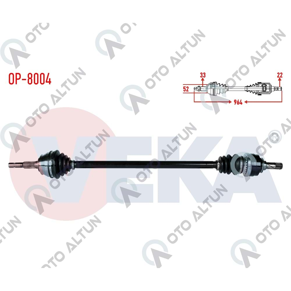 AKS KOMPLE SAĞ Astra-G 1.4 1.6 X14XE X16XEL