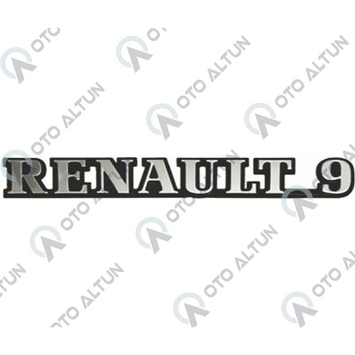 YAZI RENAULT 9 SİYAH GRİ