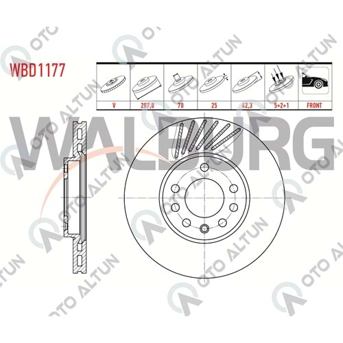 FREN DİSKİ ÖN Vectra-B 288mm 95> 2.0 16V