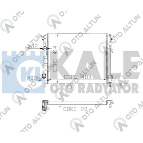 SU RADYATÖRÜ CLIO KNG DİZEL BENZİN 80121