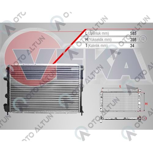 SU RADYATÖRÜ MGN I 1.6 16v KUŞAKLI